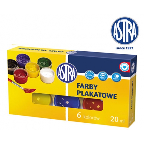 Farby plakatowe Astra mix '6